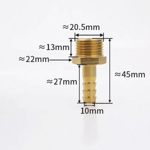 1/<span class=keywords><strong>2</strong></span> "đồng thau Bên ngoài dây chùa nối dày bề mặt mịn linh hoạt nhanh chóng cắm ống đầu phụ kiện đường ống - Product Image 3