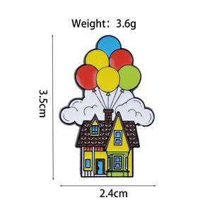 Spilla smaltata Up Balloon House, spilla da bavero <span class=keywords><strong>Pixar</strong></span> Flying House - Product Image 4