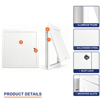 Plaque d'accès en aluminium pour mur et plafond, avec serrure à vis à quart de tour, trappe d'inspection CVC, taille personnalisée