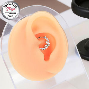 Anillos para la Nariz para Mujer, Pendientes de Cartílago, Aros de Titanio G23 para Piercing de Nariz, Anillos Segmentados Articulados, Joyería para Helix, Rook, Daith - Product Image 6