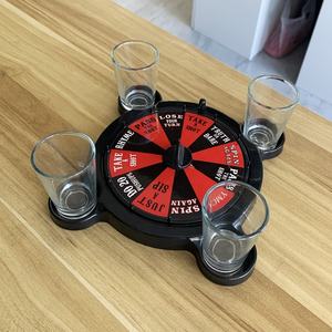 Vente chaude jeux de fête pour 4 personnes boire <span class=keywords><strong>Roulette</strong></span> verre jeu à boire ensemble jeux de table pour adultes Pub Party KTV bar discothèque - Product Image 2