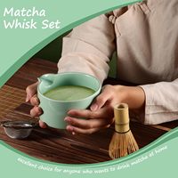 Ensemble de fouet à matcha en bambou carbonisé écologique traditionnel, mini chasen, cuillère, tamis, outils à café, logo personnalisé, origine Chine
