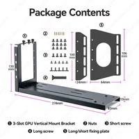 JEYI Laptop Fan 3 Slot Vertical Graphics Card Mount Compatible Mid Tower Full Tower Cases Supports RTX 50 RX 90 Series Anti Sag