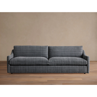 Canapé modulaire de luxe pour salon, simplicité moderne, accoudoirs inclinés, coussins généreux, cadre en bois stratifié