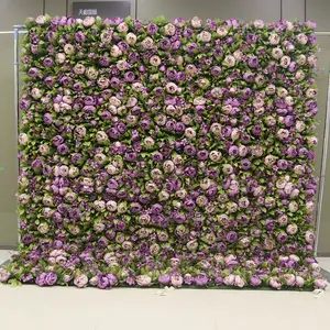 Painel de parede de flores para casamento, A-607 preço personalizado, decoração de parede de flores para casamento, seda artificial, rosa, loja