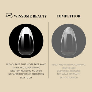 <span class=keywords><strong>Faux</strong></span> <span class=keywords><strong>Ongles</strong></span> Super Épais Effet Ombré Style Français 280 Pièces/Boîte 14 Tailles Matériau PMMA à Coller Vente en Gros - Product Image 3