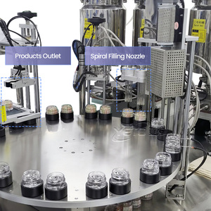 Nuovo Modello di <span class=keywords><strong>Macchina</strong></span> Riempitrice per Cosmetici, <span class=keywords><strong>Macchina</strong></span> Automatica Rotativa per Riempimento e Tappatura con Pinza per Cosmetici - Product Image 3