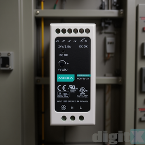 Alimentation électrique sur rail DIN Moxa MDR-60-24 24V 2.5A, convertisseur AC/DC - Product Image 3