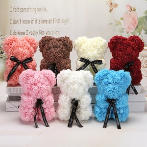 ตุ๊กตาหมีกุหลาบพร้อมกล่องของขวัญ ของขวัญคริสต์มาสและวาเลนไทน์ใหม่ ดอกไม้ประดิษฐ์ตกแต่ง ตุ๊กตาหมีกุหลาบ - Product Image 4