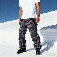 Nouveaux pantalons de snowboard camouflage pour hommes et femmes, bretelles, pantalons de ski, coupe-vent, imperméables, chauds, pantalons de neige pour couple, protection de la taille