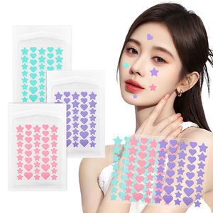 Großhandel benutzer definierte herzförmige Make-up-Abdeckung mit bunten Stern Akne <span class=keywords><strong>Patch</strong></span> 40 Patches/Blatt Acryl Kleber Stern Farbe Akne <span class=keywords><strong>Patch</strong></span> - Product Image 1