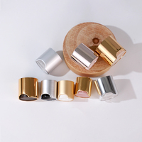 Tapas de Disco de Aluminio Electrochapado de 20, 24 y 28 mm con Cierre a Presión y Tapón para Envases de Lociones Cosméticas, Fabricación OEM