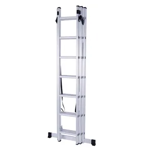 Escalera de escalón de triple extensión multiusos, escalera plegable portátil, escaleras plegables para exteriores de PE, bolsa de 13 metros, venta para aluminio de 28cm