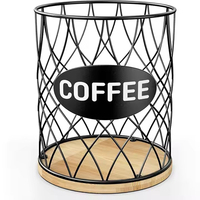 Grande Capacité Keurig K Tasse Organisateur Carrousel Cafetière Capsule Porte Distributeur avec Base en Bois