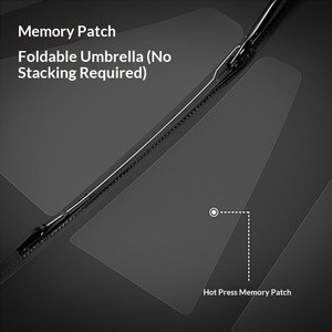 ร่มพับสามตอน พับง่าย ปิดง่าย สีพื้น สำหรับผู้ชาย แบบกลับด้านได้ ขายส่ง รับพิมพ์ลาย - Product Image 5