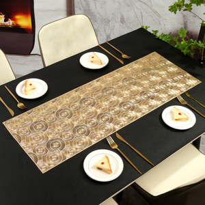 PVC Küche Esstisch Tischset, rutsch feste hohle Bronzing Wärme isolierung Home Hotel dekorative Tisch läufer für Esstisch - Product Image 2