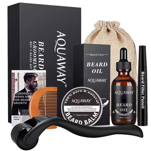 Kit de soin de la <span class=keywords><strong>barbe</strong></span> naturel et nourrissant pour hommes, marque privée OEM, vente en gros - Product Image 1