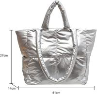 Sac fourre-tout matelassé grande capacité pour femme, léger, en nylon, sac à bandoulière, sac de voyage et de shopping, logo personnalisé