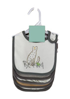 Bavoir imperméable à 3 couches pour bébé nouveau-né/nourrisson, motif dessin animé