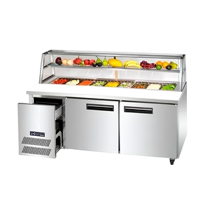 Refrigerador/Congelador Comercial Bajo Mostrador, Sin Escarcha, Enfriado por Aire, Acero Inoxidable, Enfriamiento Rápido para Barra de Ensaladas y <span class=keywords><strong>Mesa</strong></span> de Preparación de Pizza - Product Image 3