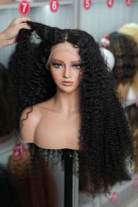 Burmese Raw Virgin <b>Human</b> <b>Hair</b> <b>Wig</b> Jerry Curly <b>Lace</b> <b>Front</b> with Deep Part Kinky Curly Weave <b>Wig</b> - Product Image 3