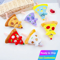 Porte-clés Peluche Souris Pizza Mignonne, Décoration de Sac à Dos, Jouets Anti-Stress pour Enfants, Vente en Gros Personnalisable