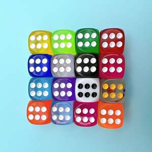 2025 Hot-Selling Candy Color Resin Dice Accessories Small DIY Toys Keychain Pendant Ornament Acrylic Small Dice Wholesale Color - Product Image 5