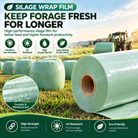 Film d'emballage pour ensilage LLDPE personnalisé, anti-UV, résistant aux perforations, pour le stockage de l'ensilage de l'herbe, du maïs et des fourrages