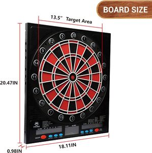 Win.max Customizable Plastic <strong>Electronic</strong> <strong>Dart</strong> Board Sets Automatic LED <strong>Scoreboard</strong> 13'' Target Size Segment Holes CE/FCC/WEEE - Product Image 2
