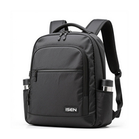Sac à dos pour ordinateur portable, polyester durable, imperméable, multi-poches, double porte-bouteille, sac à dos de voyage d'affaires, sac à dos scolaire, 20-35L, personnalisé