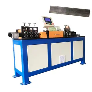 Automatic Iron Stainless Steel Flat Metal Wire Straightening Cutting coiled tube cutting machine