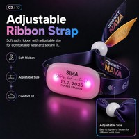 Bracelet LED promotionnel Longstargift en gros, coloré, télécommandé, pour événements sportifs, stades et célébrations