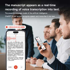 Grabación <span class=keywords><strong>de</strong></span> voz AI Transcribe dictáfono magnético Grabadora <span class=keywords><strong>de</strong></span> <span class=keywords><strong>audio</strong></span> digital inteligente con tarjeta <span class=keywords><strong>de</strong></span> registro AI resumida <span class=keywords><strong>de</strong></span> manera ChatGPT-4 - Product Image 4