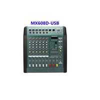 Console de mixage audio MAX608D à 6 canaux avec amplificateur de puissance, lecture USB/SD et effets – Meilleures ventes