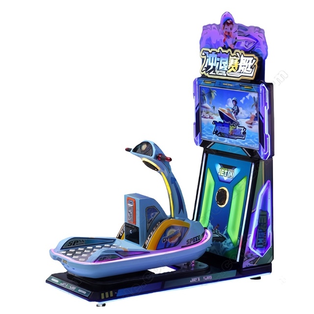 Shuangqu Coin Operated 3D Driving Simulator Surf Rowing Racing Game Machine Metal English Customizable Kids 160x96x190cm 1 Year