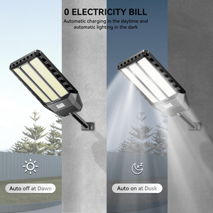 Lampe solaire à détection de mouvement HYKENTE TW024C, IP65, LED, télécommande, intensité réglable, 276 LED SMD 5054, super lumineuse, pour usage extérieur - Product Image 6