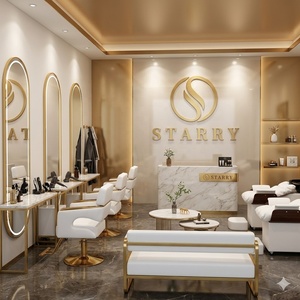 เฟอร์นิเจอร์ร้าน<span class=keywords><strong>ทำ</strong></span><span class=keywords><strong>ผม</strong></span>สีขาวทองสำหรับทุกเพศ พร้อมกระจกแต่งหน้าแบบ LED เก้าอี้สระ<span class=keywords><strong>ผม</strong></span>ไฮดรอลิกพร้อมระบบนวด สำหรับร้านเสริมสวยและโรงเรียนสอน<span class=keywords><strong>ทำ</strong></span><span class=keywords><strong>ผม</strong></span> - Product Image 2