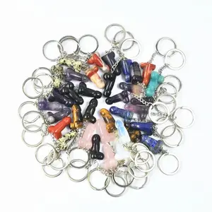 <span class=keywords><strong>Vente</strong></span> <span class=keywords><strong>en</strong></span> gros de porte-clés artisanaux sculptés à la main <span class=keywords><strong>en</strong></span> quartz rose poli, couleurs assorties, <span class=keywords><strong>en</strong></span> forme de pénis, pour la <span class=keywords><strong>vente</strong></span> - Product Image 1