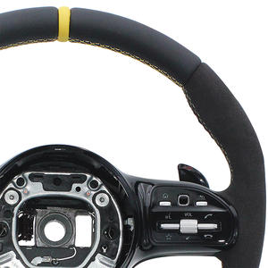 Volant en cuir Alcantara personnalisé pour <span class=keywords><strong>Mercedes</strong></span> Benz W167 W204 W222 C300 E300 <span class=keywords><strong>GLA</strong></span> GLE 2016 - Product Image 5