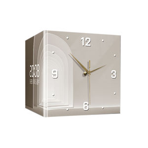 <span class=keywords><strong>Horloge</strong></span> <span class=keywords><strong>murale</strong></span> moderne en acrylique blanc ivoire double face Aiguille silencieuse Affichage électronique Architectural Light Shadow Art <span class=keywords><strong>Horloge</strong></span> <span class=keywords><strong>murale</strong></span> - Product Image 4