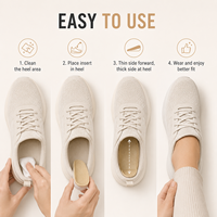 Semelles rehausseuses en gel de silicone pour talon, invisibles, absorbant les chocs, 3 niveaux, pour hommes et femmes, pour baskets, bottes et mocassins plats