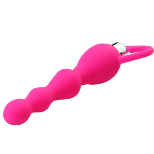Vibromasseur anal en silicone, à une ou dix fréquences, stimulateur de prostate et de point G à billes graduées pour lui et elle - Product Image 4