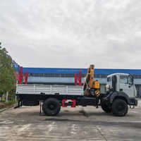 Beiben 4X4 8 tonnes camion spécial Van lourd boîte à benne basculante 15 tonnes 12 tonnes grue montée sur camion à flèche articulée avec flèche pliante de 14 tonnes
