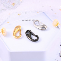 10 pièces/lot acier inoxydable en forme de D mousqueton boucle porte-clés suspendu fermoir connecteur Clips mousqueton crochets pour la fabrication de bijoux à bricoler soi-même