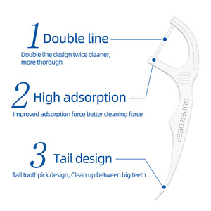 Xỉa răng cho răng sản phẩm chăm sóc nha khoa rửa nước Flosser nha khoa du lịch Kit với nhựa tăm bạc hà xỉa nha khoa Pick - Product Image 3
