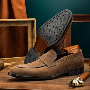 Chaussures pour hommes en cuir véritable de haute qualité, confortables, élégantes et adaptées aux occasions décontractées, aux affaires, aux mariages et aux fêtes. - Product Image 4