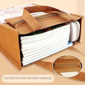 Bolsa de Arte para Estudiantes de Primaria Kapibala, Bolso Tipo Satchel con Forro de Algodón, Cierre de Cremallera Reforzado, Bolsillos para Documentos, Bolsa Transparente para Tutorías - Product Image 3