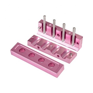 Molde de lápiz labial personalizado de 12,1mm, 2 agujeros, 12 agujeros, fresado CNC, molde de lápiz labial de aluminio, herramientas para hacer moldes de relleno con forma de gota de agua Diy - Product Image 4