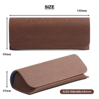 Étui à lunettes semi-rigide en cuir PU grain de bois de qualité supérieure, fermeture magnétique classique, étui souple universel pour lunettes de vue et de soleil