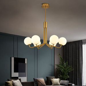 Lámpara led colgante de cobre, <span class=keywords><strong>luz</strong></span> para sala de estar, comedor, dormitorio, <span class=keywords><strong>ahora</strong></span> contraído - Product Image 3